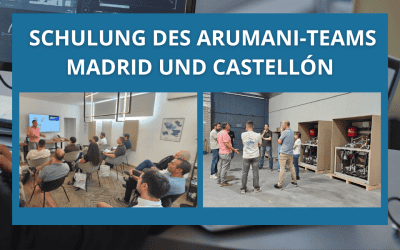 Technische Schulung von Simka für das Ingenieurteam von ARUMANI. Madrid und Castellón (Spanien)